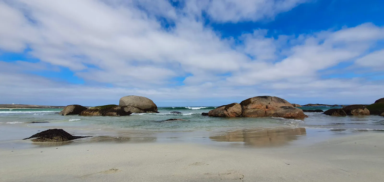 Rocky Paternoster shoreline beside the Atlantic Ocean, South Africa